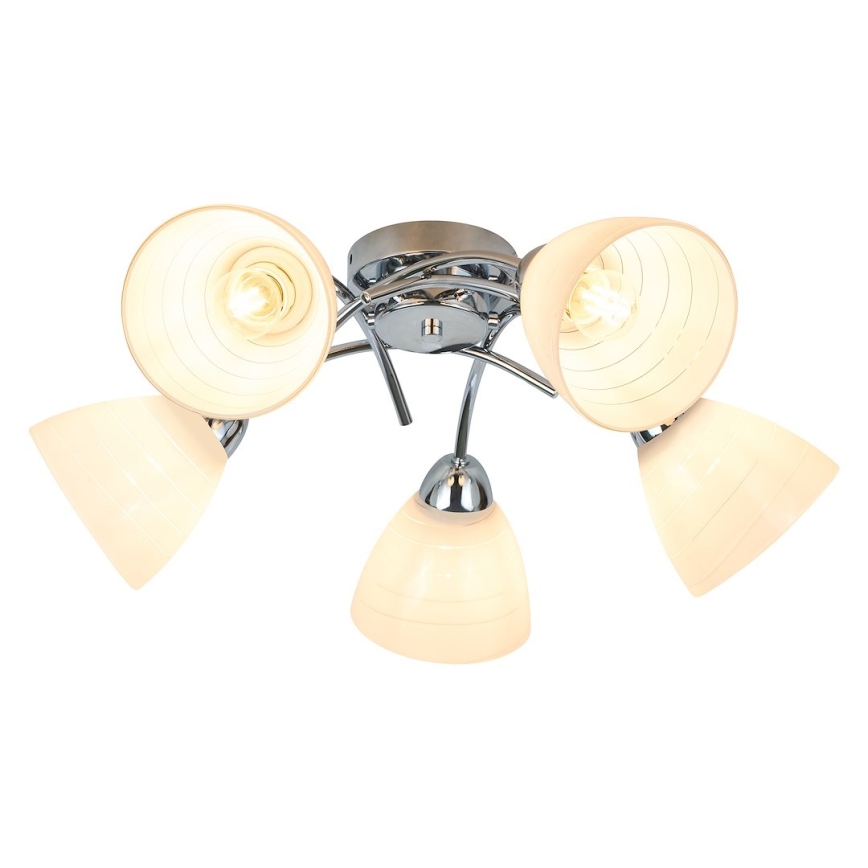 Plafonnier CLARA 5xE27/15W/230V fini chrome brillant