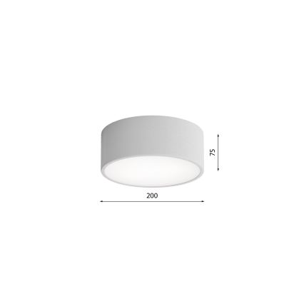 Plafonnier CLEO 1xE27/24W/230V diam. 20 cm gris