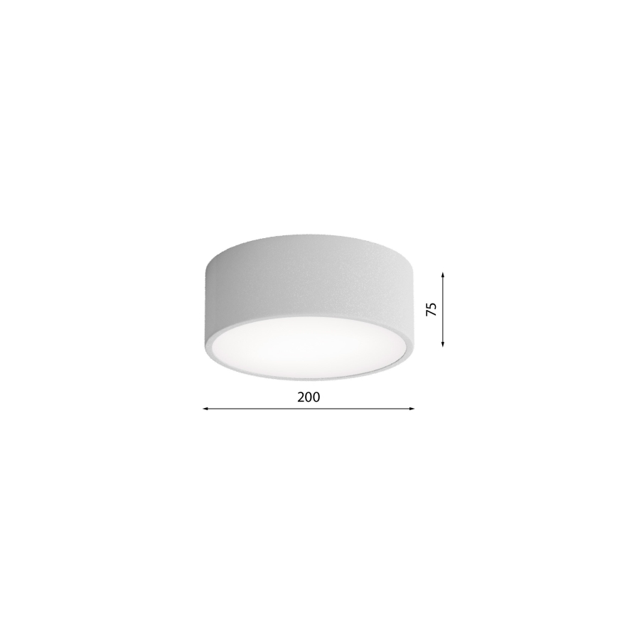 Plafonnier CLEO 1xE27/24W/230V diam. 20 cm gris