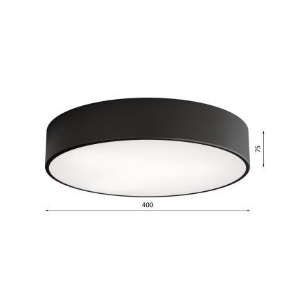 Plafonnier CLEO 3xE27/24W/230V d. 40 cm noir