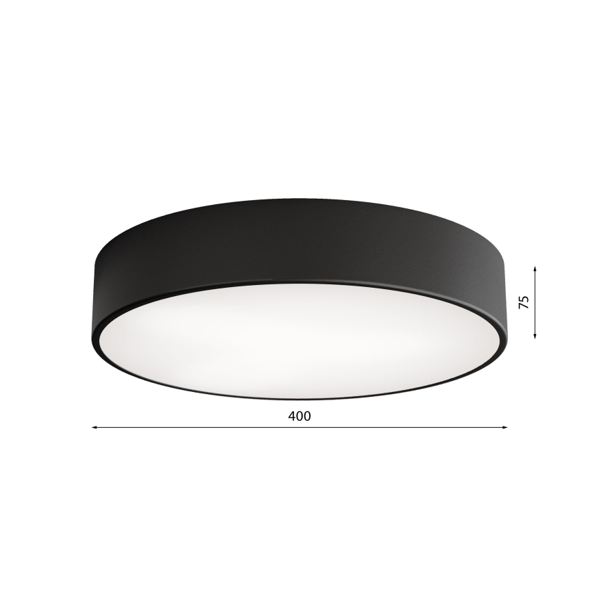 Plafonnier CLEO 3xE27/24W/230V d. 40 cm noir