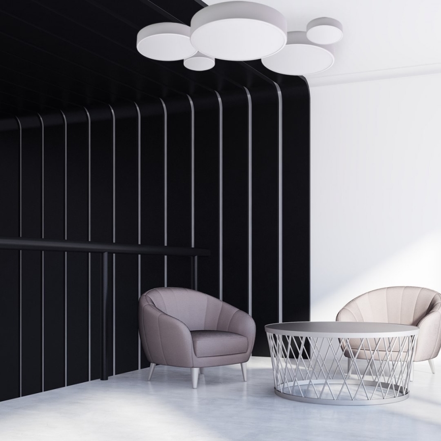 Plafonnier avec détecteur de mouvement et capteur crépusculaire CLEO 1xE27/40W/230V Ø 20 cm blanc