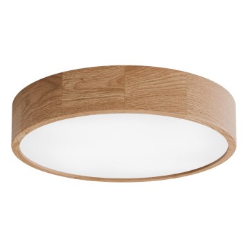 Plafonnier CLEO avec détecteur 4xE27/24W/230V Ø 47,5 cm chêne