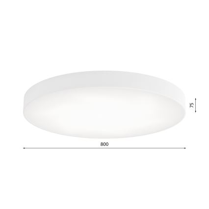 Plafonnier avec capteur de mouvement et détecteur crépusculaire CLEO 6xE27/24W/230V Ø 80 cm blanc