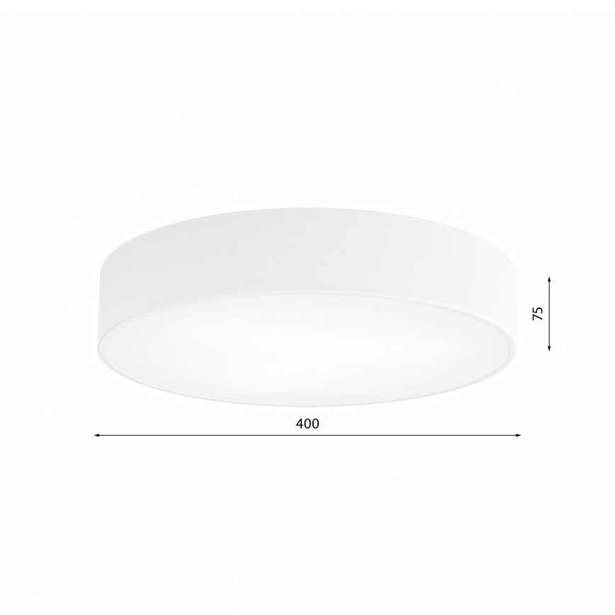 Plafonnier CLEO, avec détecteur de mouvement et capteur crépusculaire, 3xE27/24W/230V, Ø 40 cm, blanc