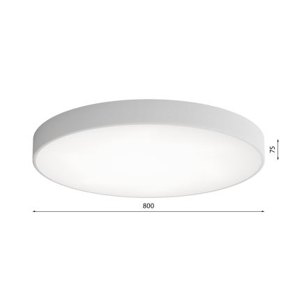 Plafonnier CLEO LED/96W/230V 3000K d. 80 cm gris