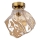 Plafonnier CRISTAL 1xE14/15W/230V, finition laiton / beige fumé