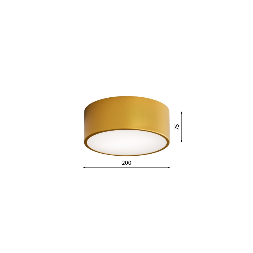 Plafonnier de salle de bain CLEO 1xE27/24W/230V d. 20 cm doré IP54