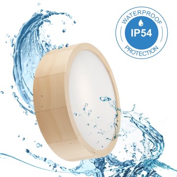 Plafonnier de salle de bain NATURAL 2xE27/15W/230V IP54 pin ø 27 cm - FSC certifié