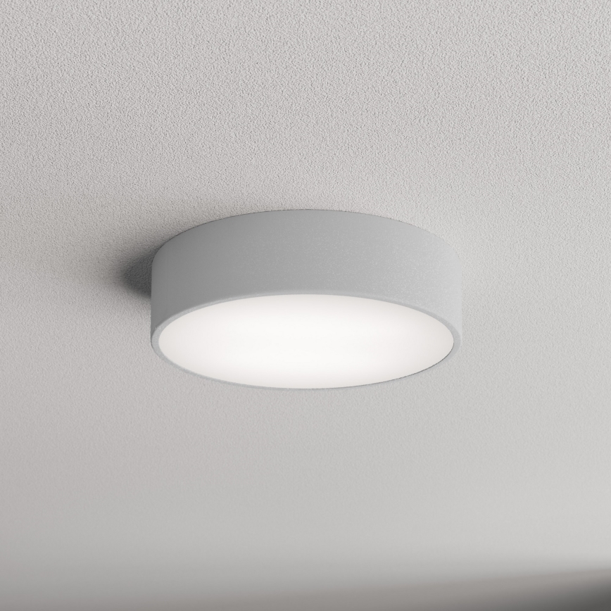 Plafonnier de salle de bains avec détecteur CLEO 2xE27/24W/230V Ø 30 cm gris IP54