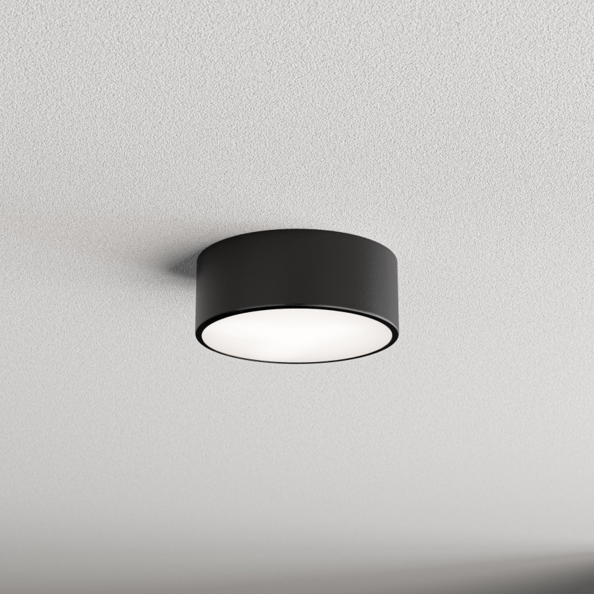 Plafonnier de salle de bains CLEO avec détecteur 1xE27/24W/230V Ø 20 cm IP54 noir