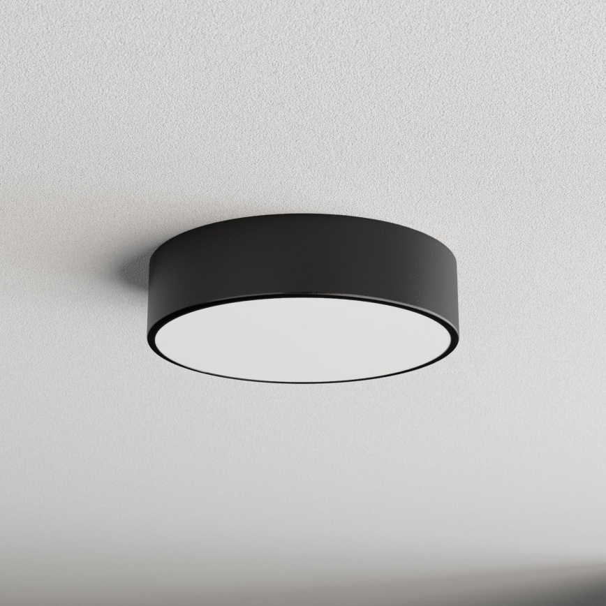 Plafonnier de salle de bains CLEO avec détecteur de mouvement 2xE27/24W/230V Ø 30 cm noir IP54