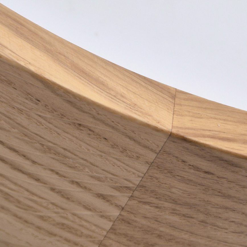 Plafonnier de salle de bains OAK 3xE27/15W/230V, finition chêne, Ø 37 cm, IP54