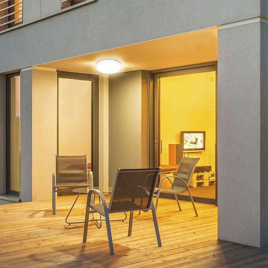 Plafonnier d'extérieur avec détecteur LED/30W/230V 4000K IP44 blanc