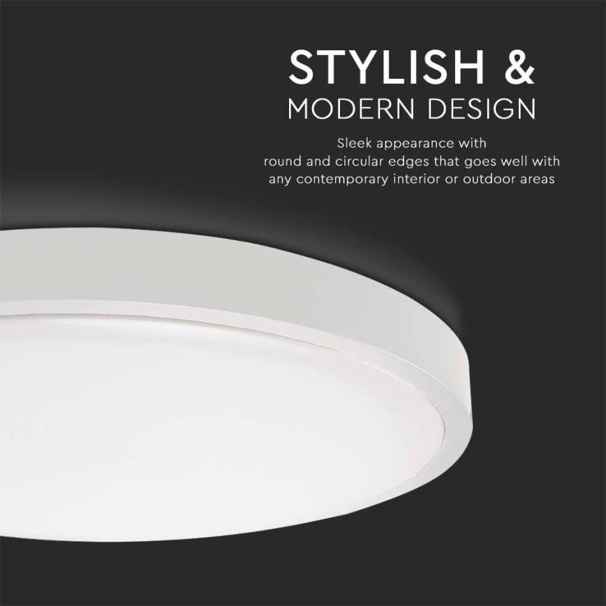 Plafonnier d'extérieur avec détecteur LED/30W/230V 4000K IP44 blanc