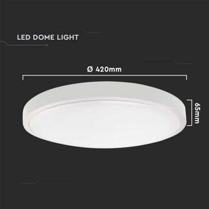 Plafonnier d'extérieur avec détecteur LED/30W/230V 4000K IP44 blanc