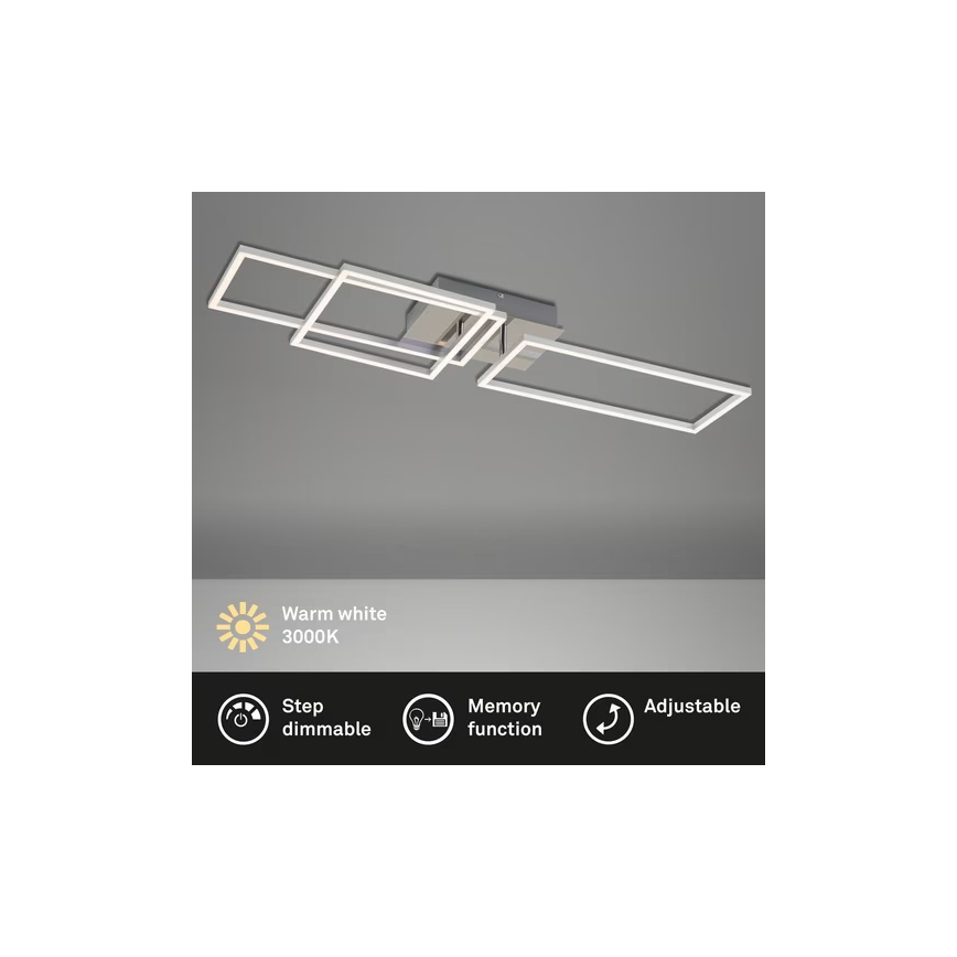 Plafonnier dimmable LED 42W/230V 3000K chrome mat