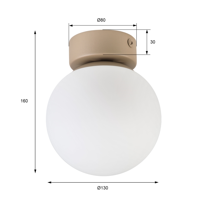 Plafonnier ELIAS 1xE14/5W/230V Ø 13 cm beige/blanc