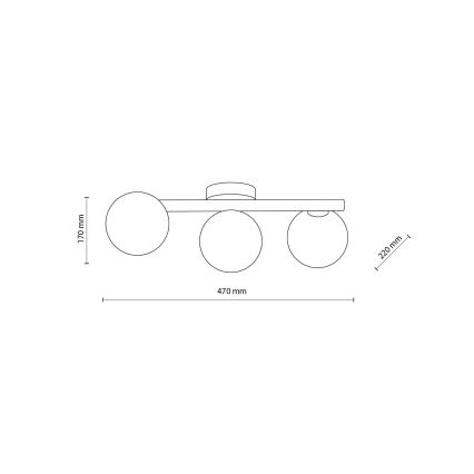 Plafonnier ELYON 3xG9/40W/230V pin