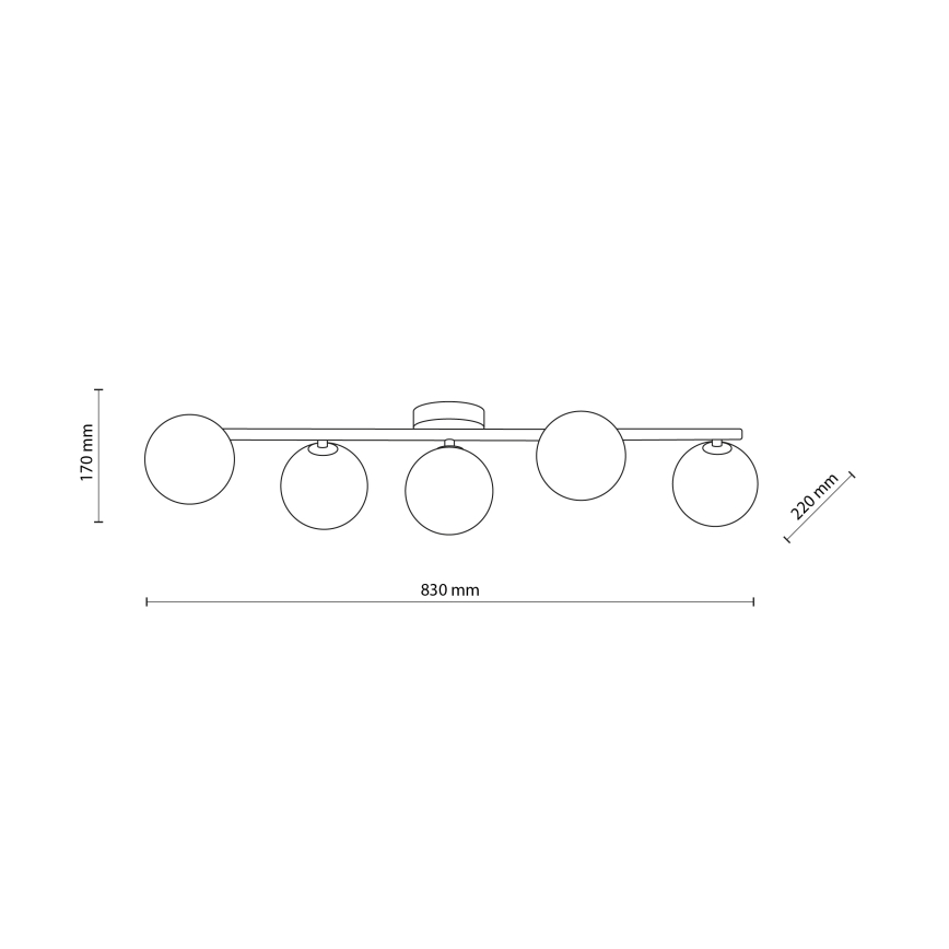 Plafonnier ELYON 5xG9/40W/230V blanc/pin