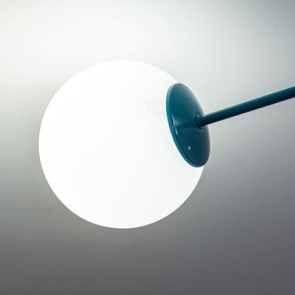 Plafonnier en applique MOON 2xE27/15W/230V turquoise