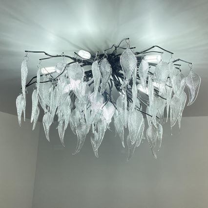 Plafonnier en cristal 10xG9/40W/230V noir