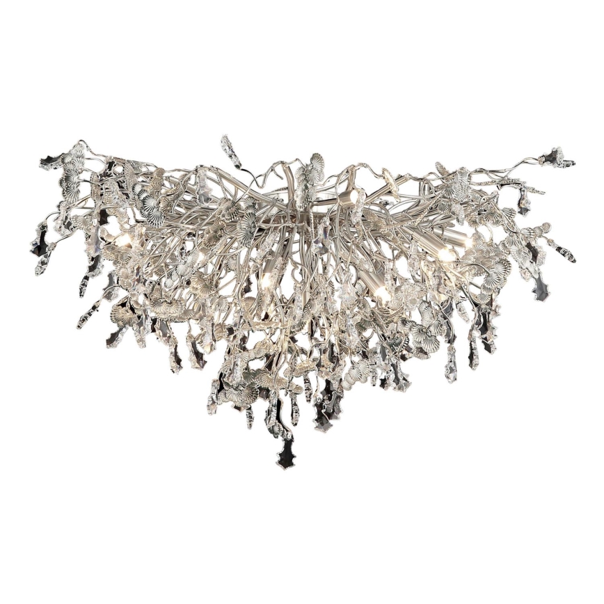 Plafonnier en cristal 12xG9/40W/230V chrome brillant