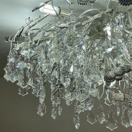 Plafonnier en cristal 12xG9/40W/230V chrome brillant