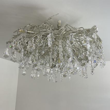 Plafonnier en cristal 12xG9/40W/230V chrome brillant