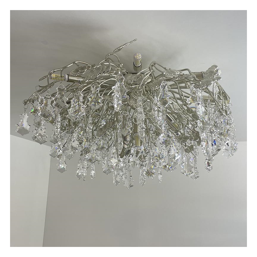 Plafonnier en cristal 12xG9/40W/230V chrome brillant