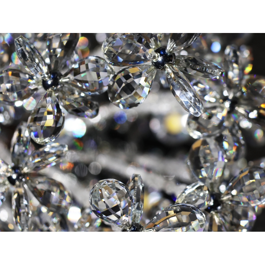 Plafonnier en cristal LED SAMOA LED/30W/230V Ø 40 cm chrome brillant + télécommande