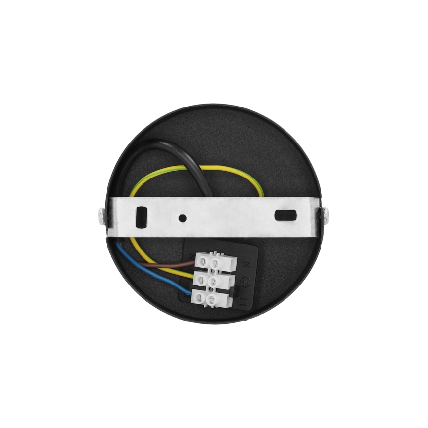 Plafonnier en saillie BORHO 1xE27/60W/230V noir/jute