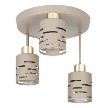 Plafonnier en saillie ELEN 3xE27/35W/230V beige/doré