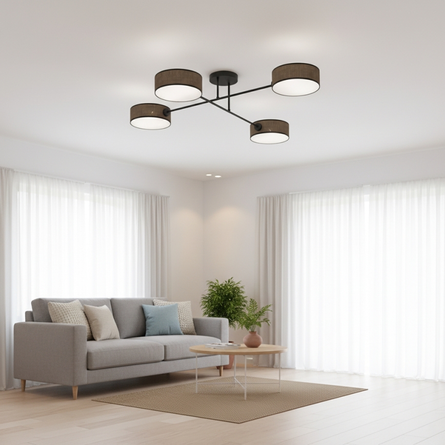 Plafonnier en saillie MAGA 4xE14/10W/230V marron