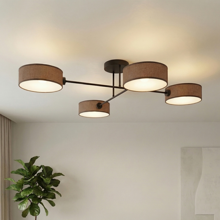 Plafonnier en saillie MAGA 4xE14/10W/230V marron