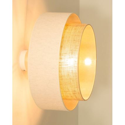 Plafonnier en saillie NATIA 1xE27/60W/230V blanc/marron