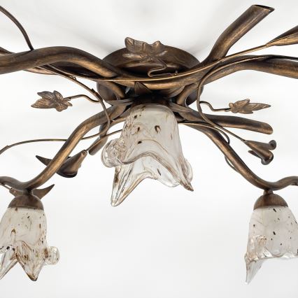 Plafonnier en saillie ROZETA, 5×E14 (40 W), 230 V — bronze