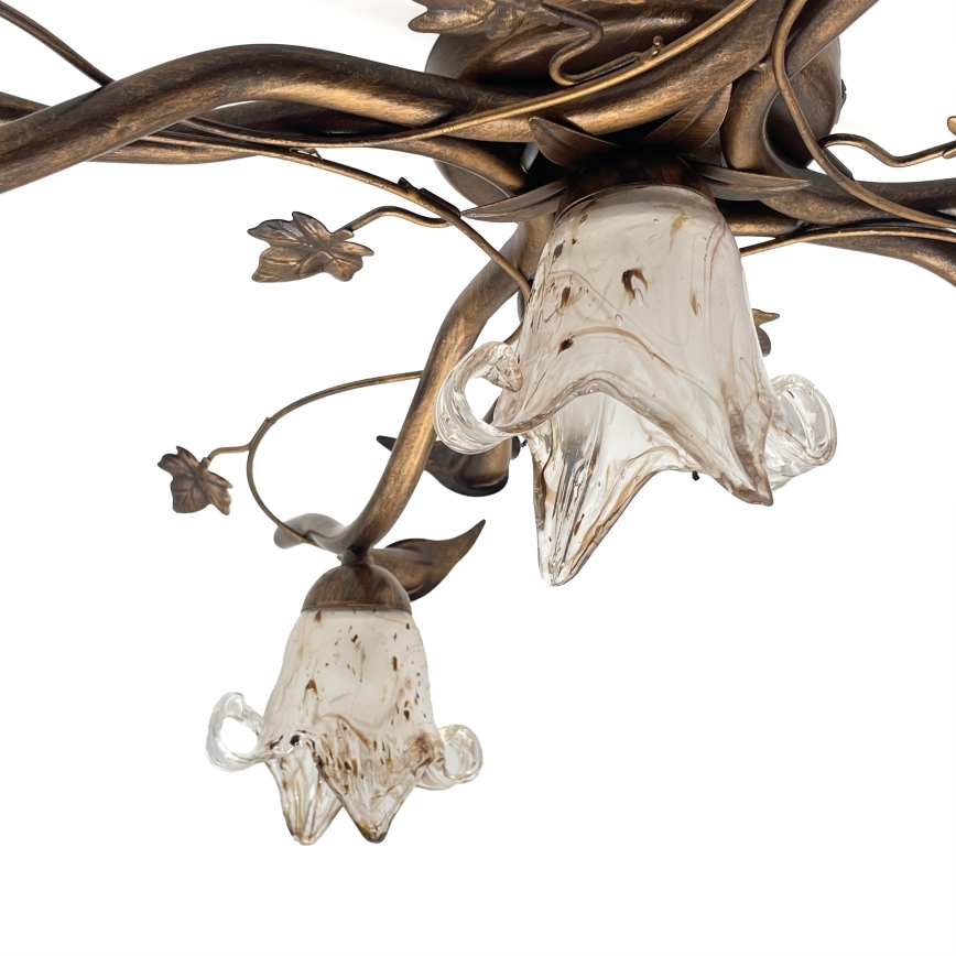 Plafonnier en saillie ROZETA, 5×E14 (40 W), 230 V — bronze