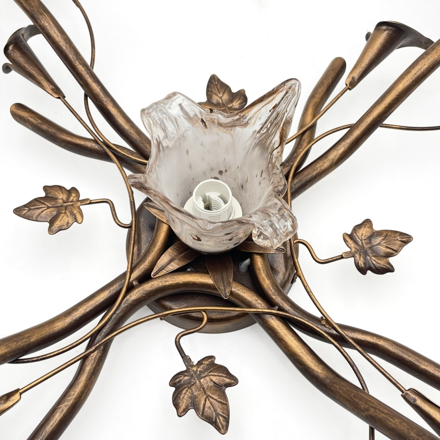 Plafonnier en saillie ROZETA, 5×E14 (40 W), 230 V — bronze