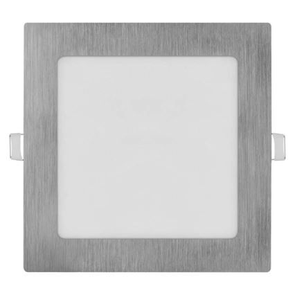 Plafonnier encastré LED NEXXO LED/12,5W/230V 3000/3500/4000K argenté 17x17 cm