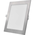 Plafonnier encastré LED NEXXO LED/18W/230V 3000/3500/4000K argenté 22,5x22,5 cm