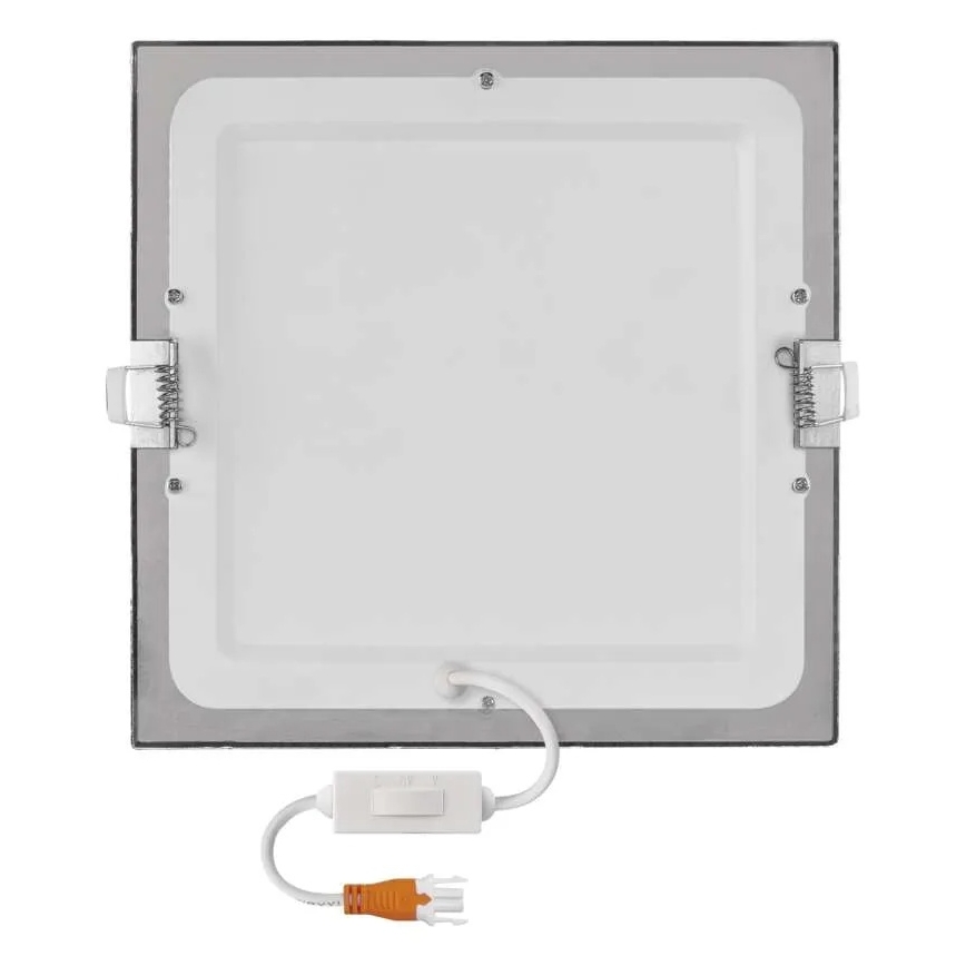 Plafonnier encastré LED NEXXO LED/18W/230V 3000/3500/4000K argenté 22,5x22,5 cm