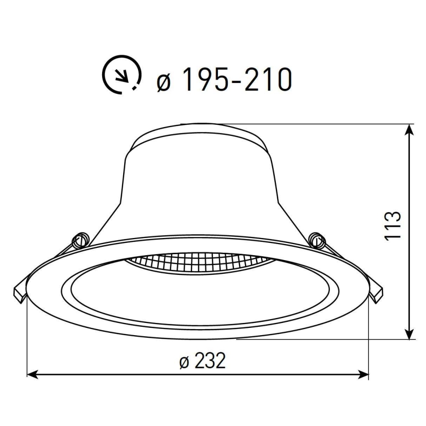 Plafonnier encastré LED pour salle de bains NYON LED/34W/230V 3000/4000/5700K Ø 23,2 cm IP44 blanc