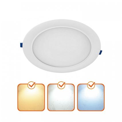 Plafonnier encastré LED SIGARO LED/18W/230V 3000/4000/6500K Ø 22 cm blanc