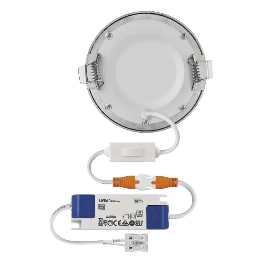 Plafonnier encastré NEXXO LED/7W/230V 3000/3500/4000K argenté Ø 12 cm