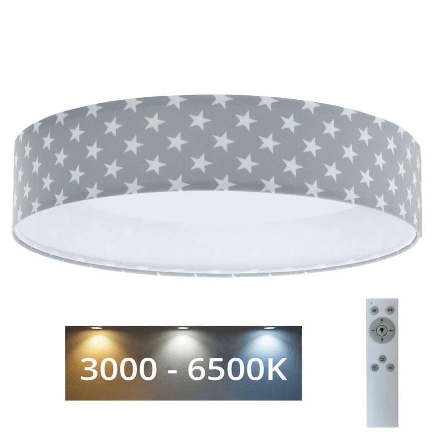 Plafonnier enfant à intensité variable SMART GALAXY KIDS LED/24W/230V 3000-6500K points gris/blanc + télécommande