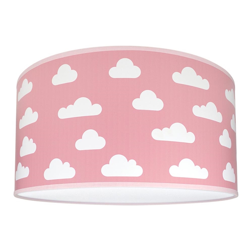 Plafonnier enfant CLOUDS PINK 2xE27/60W/230V rose