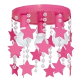 Plafonnier enfant ELZA stars 3xE27/60W/230V rose foncé