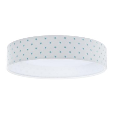 Plafonnier enfant GALAXY KIDS LED/24W/230V étoiles blanc/turquoise