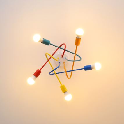 Plafonnier enfant LED OXFORD 5xE27/15W/230V